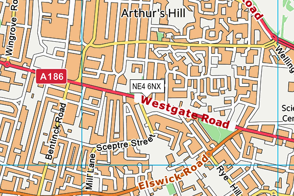 NE4 6NX map - OS VectorMap District (Ordnance Survey) NE4 6NX map - OS VectorMap District (Ordnance Survey)