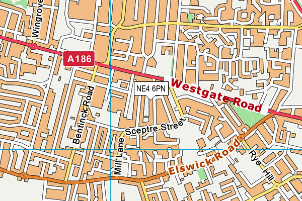 NE4 6PN map - OS VectorMap District (Ordnance Survey) NE4 6PN map - OS VectorMap District (Ordnance Survey)
