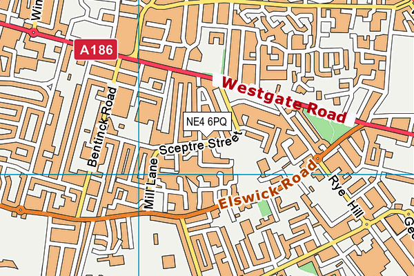 NE4 6PQ map - OS VectorMap District (Ordnance Survey) NE4 6PQ map - OS VectorMap District (Ordnance Survey)