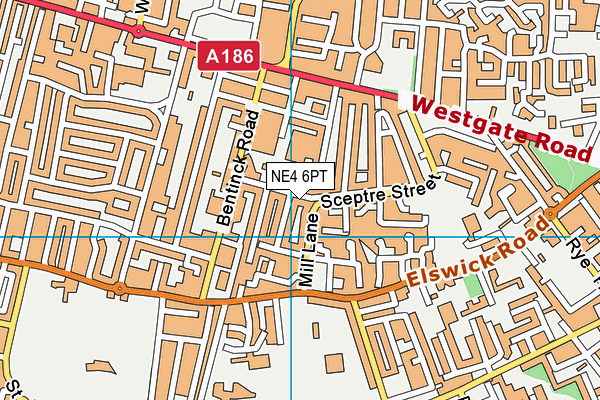 NE4 6PT map - OS VectorMap District (Ordnance Survey) NE4 6PT map - OS VectorMap District (Ordnance Survey)