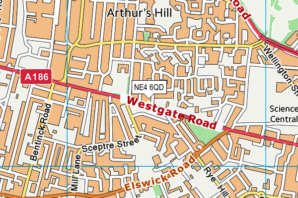 NE4 6QD map - OS VectorMap District (Ordnance Survey) NE4 6QD map - OS VectorMap District (Ordnance Survey)