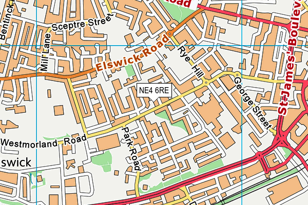 NE4 6RE map - OS VectorMap District (Ordnance Survey) NE4 6RE map - OS VectorMap District (Ordnance Survey)