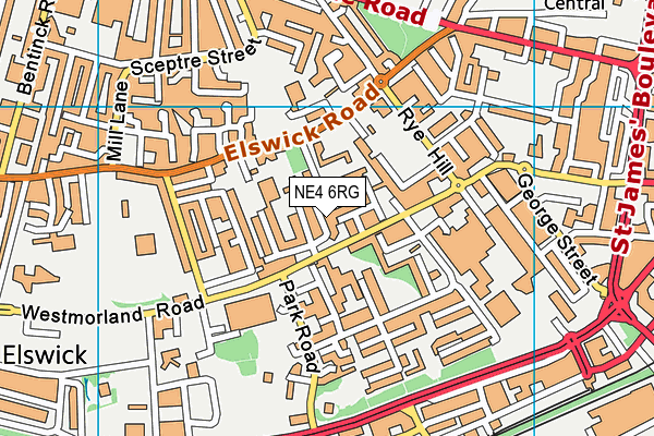 NE4 6RG map - OS VectorMap District (Ordnance Survey) NE4 6RG map - OS VectorMap District (Ordnance Survey)