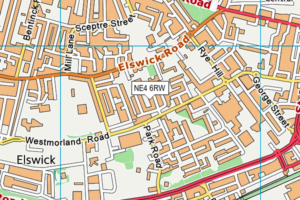 NE4 6RW map - OS VectorMap District (Ordnance Survey) NE4 6RW map - OS VectorMap District (Ordnance Survey)