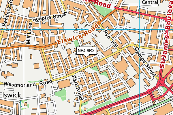 NE4 6RX map - OS VectorMap District (Ordnance Survey) NE4 6RX map - OS VectorMap District (Ordnance Survey)
