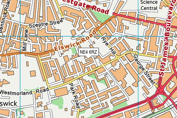 NE4 6RZ map - OS VectorMap District (Ordnance Survey) NE4 6RZ map - OS VectorMap District (Ordnance Survey)