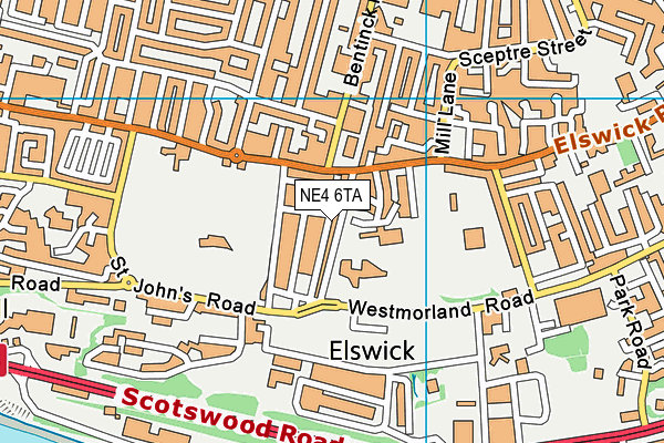NE4 6TA map - OS VectorMap District (Ordnance Survey) NE4 6TA map - OS VectorMap District (Ordnance Survey)