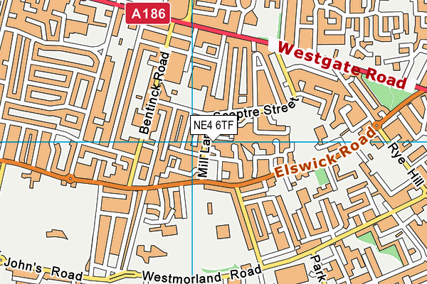 NE4 6TF map - OS VectorMap District (Ordnance Survey) NE4 6TF map - OS VectorMap District (Ordnance Survey)