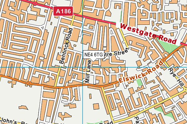 NE4 6TG map - OS VectorMap District (Ordnance Survey) NE4 6TG map - OS VectorMap District (Ordnance Survey)
