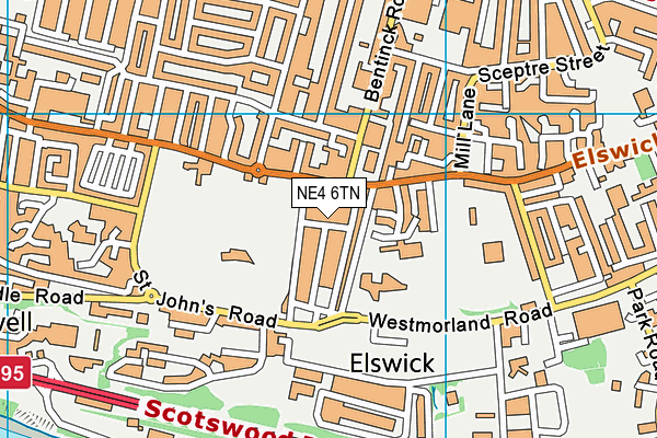 NE4 6TN map - OS VectorMap District (Ordnance Survey) NE4 6TN map - OS VectorMap District (Ordnance Survey)