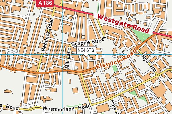 NE4 6TS map - OS VectorMap District (Ordnance Survey) NE4 6TS map - OS VectorMap District (Ordnance Survey)