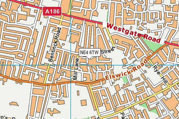 NE4 6TW map - OS VectorMap District (Ordnance Survey) NE4 6TW map - OS VectorMap District (Ordnance Survey)