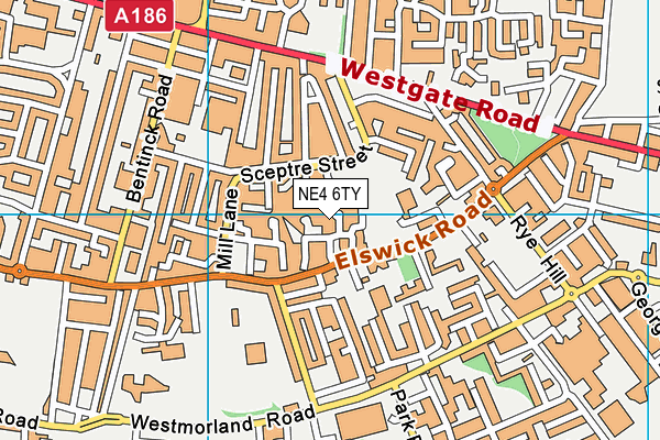 NE4 6TY map - OS VectorMap District (Ordnance Survey) NE4 6TY map - OS VectorMap District (Ordnance Survey)