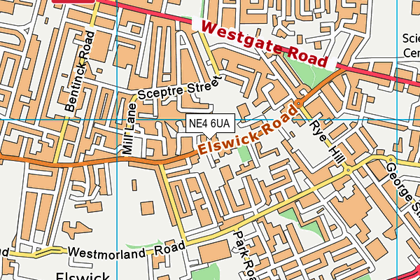 NE4 6UA map - OS VectorMap District (Ordnance Survey) NE4 6UA map - OS VectorMap District (Ordnance Survey)