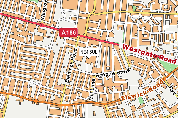 NE4 6UL map - OS VectorMap District (Ordnance Survey) NE4 6UL map - OS VectorMap District (Ordnance Survey)