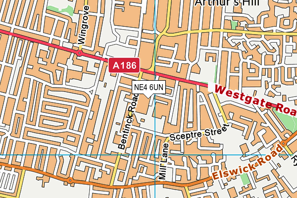 NE4 6UN map - OS VectorMap District (Ordnance Survey) NE4 6UN map - OS VectorMap District (Ordnance Survey)