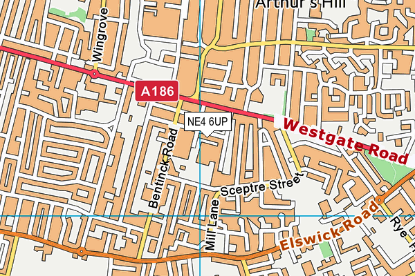 NE4 6UP map - OS VectorMap District (Ordnance Survey) NE4 6UP map - OS VectorMap District (Ordnance Survey)