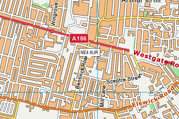 NE4 6UR map - OS VectorMap District (Ordnance Survey) NE4 6UR map - OS VectorMap District (Ordnance Survey)