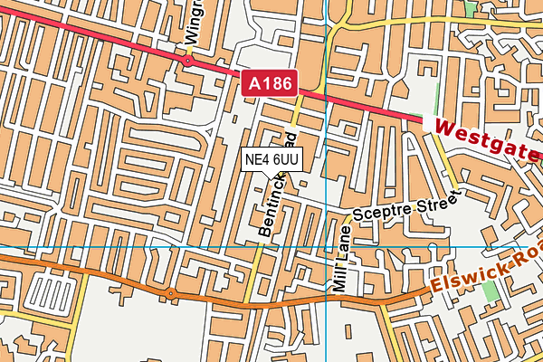 NE4 6UU map - OS VectorMap District (Ordnance Survey) NE4 6UU map - OS VectorMap District (Ordnance Survey)