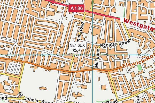 NE4 6UX map - OS VectorMap District (Ordnance Survey) NE4 6UX map - OS VectorMap District (Ordnance Survey)