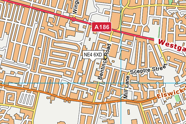NE4 6XD map - OS VectorMap District (Ordnance Survey) NE4 6XD map - OS VectorMap District (Ordnance Survey)