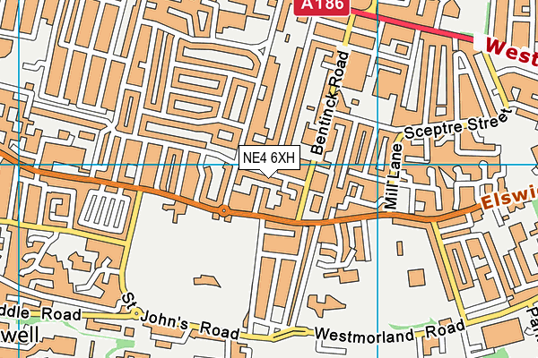 NE4 6XH map - OS VectorMap District (Ordnance Survey) NE4 6XH map - OS VectorMap District (Ordnance Survey)