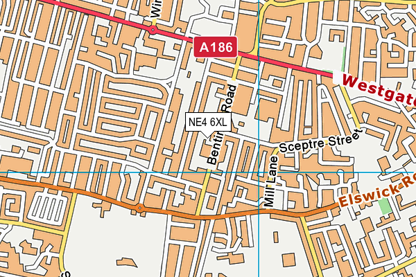 NE4 6XL map - OS VectorMap District (Ordnance Survey) NE4 6XL map - OS VectorMap District (Ordnance Survey)