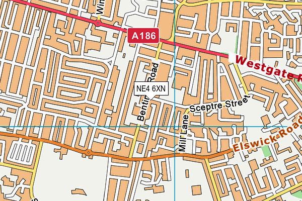 NE4 6XN map - OS VectorMap District (Ordnance Survey) NE4 6XN map - OS VectorMap District (Ordnance Survey)