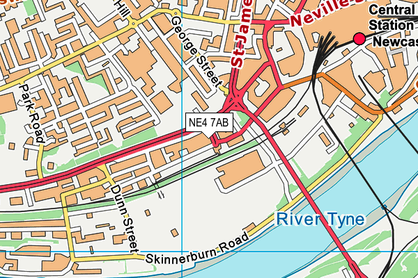 NE4 7AB map - OS VectorMap District (Ordnance Survey) NE4 7AB map - OS VectorMap District (Ordnance Survey)