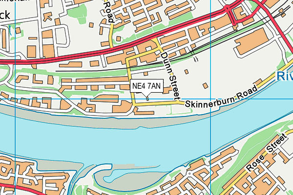 NE4 7AN map - OS VectorMap District (Ordnance Survey) NE4 7AN map - OS VectorMap District (Ordnance Survey)