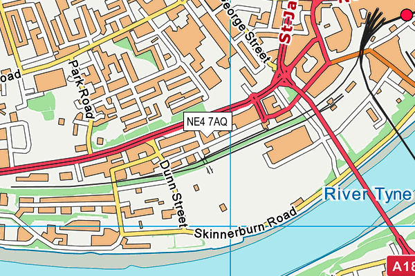 NE4 7AQ map - OS VectorMap District (Ordnance Survey) NE4 7AQ map - OS VectorMap District (Ordnance Survey)