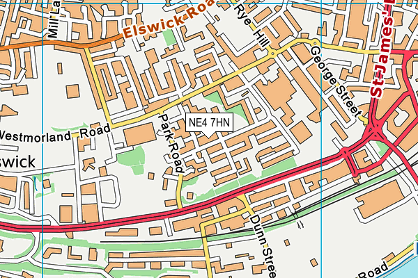 NE4 7HN map - OS VectorMap District (Ordnance Survey) NE4 7HN map - OS VectorMap District (Ordnance Survey)