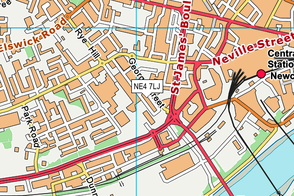 NE4 7LJ map - OS VectorMap District (Ordnance Survey) NE4 7LJ map - OS VectorMap District (Ordnance Survey)