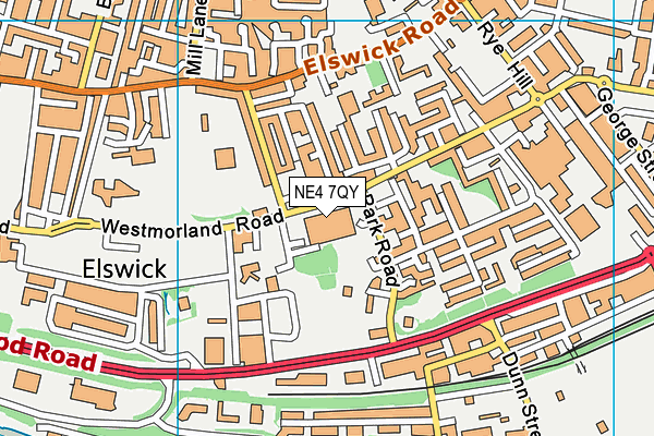 NE4 7QY map - OS VectorMap District (Ordnance Survey) NE4 7QY map - OS VectorMap District (Ordnance Survey)