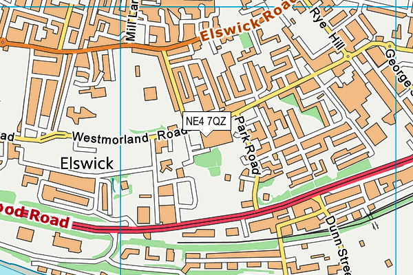 NE4 7QZ map - OS VectorMap District (Ordnance Survey) NE4 7QZ map - OS VectorMap District (Ordnance Survey)