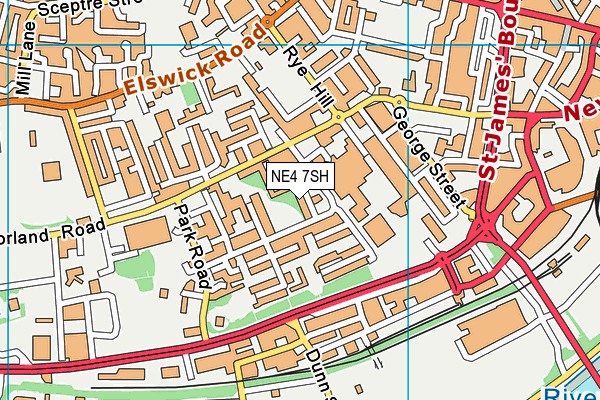 NE4 7SH map - OS VectorMap District (Ordnance Survey) NE4 7SH map - OS VectorMap District (Ordnance Survey)