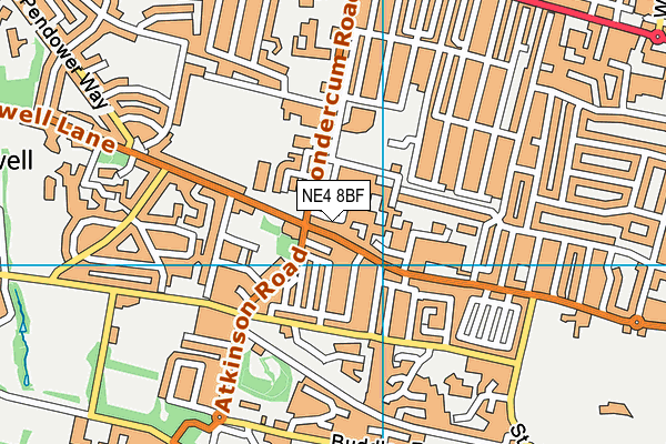 NE4 8BF map - OS VectorMap District (Ordnance Survey) NE4 8BF map - OS VectorMap District (Ordnance Survey)