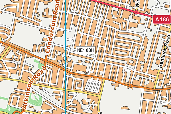NE4 8BH map - OS VectorMap District (Ordnance Survey) NE4 8BH map - OS VectorMap District (Ordnance Survey)