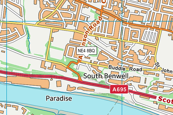 NE4 8BQ map - OS VectorMap District (Ordnance Survey) NE4 8BQ map - OS VectorMap District (Ordnance Survey)
