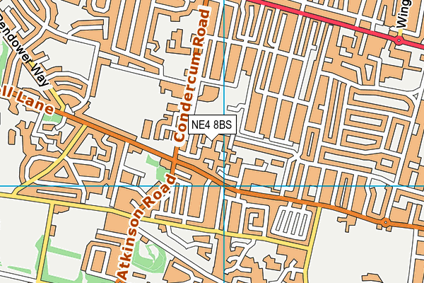 NE4 8BS map - OS VectorMap District (Ordnance Survey) NE4 8BS map - OS VectorMap District (Ordnance Survey)