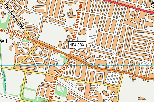 NE4 8BX map - OS VectorMap District (Ordnance Survey) NE4 8BX map - OS VectorMap District (Ordnance Survey)
