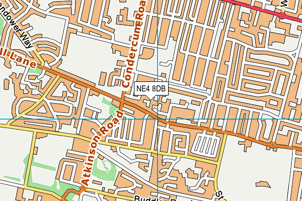 NE4 8DB map - OS VectorMap District (Ordnance Survey) NE4 8DB map - OS VectorMap District (Ordnance Survey)