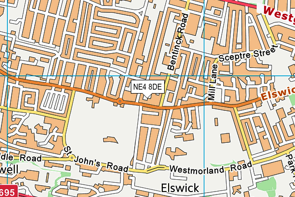 NE4 8DE map - OS VectorMap District (Ordnance Survey) NE4 8DE map - OS VectorMap District (Ordnance Survey)