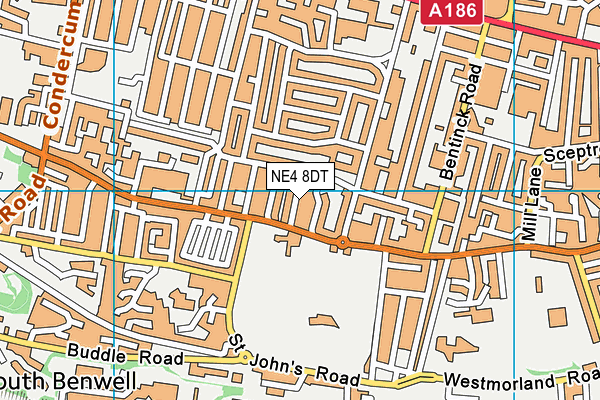 NE4 8DT map - OS VectorMap District (Ordnance Survey) NE4 8DT map - OS VectorMap District (Ordnance Survey)