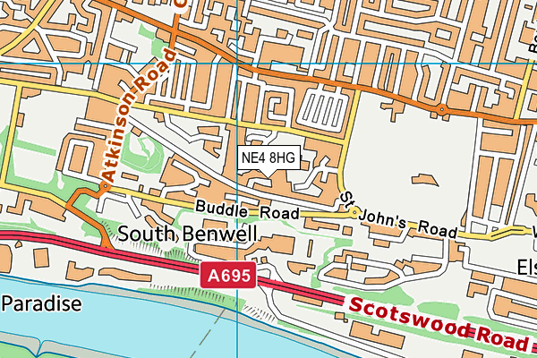 NE4 8HG map - OS VectorMap District (Ordnance Survey) NE4 8HG map - OS VectorMap District (Ordnance Survey)