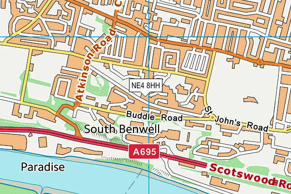 NE4 8HH map - OS VectorMap District (Ordnance Survey) NE4 8HH map - OS VectorMap District (Ordnance Survey)