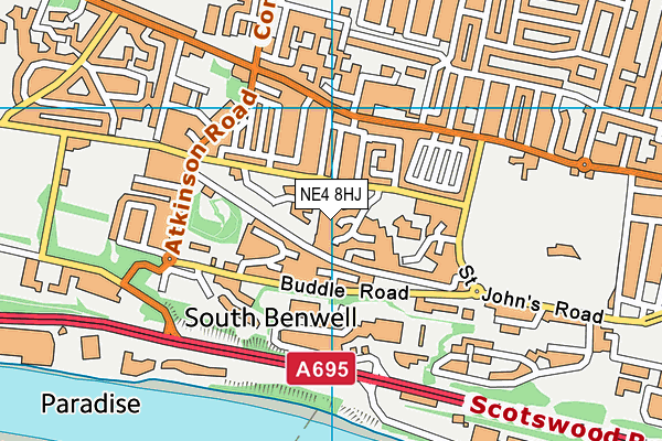 NE4 8HJ map - OS VectorMap District (Ordnance Survey) NE4 8HJ map - OS VectorMap District (Ordnance Survey)