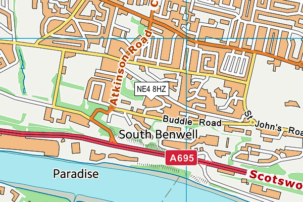 NE4 8HZ map - OS VectorMap District (Ordnance Survey) NE4 8HZ map - OS VectorMap District (Ordnance Survey)