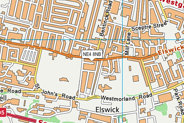 NE4 8NB map - OS VectorMap District (Ordnance Survey) NE4 8NB map - OS VectorMap District (Ordnance Survey)