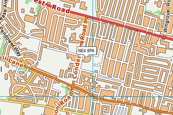 NE4 8PA map - OS VectorMap District (Ordnance Survey) NE4 8PA map - OS VectorMap District (Ordnance Survey)